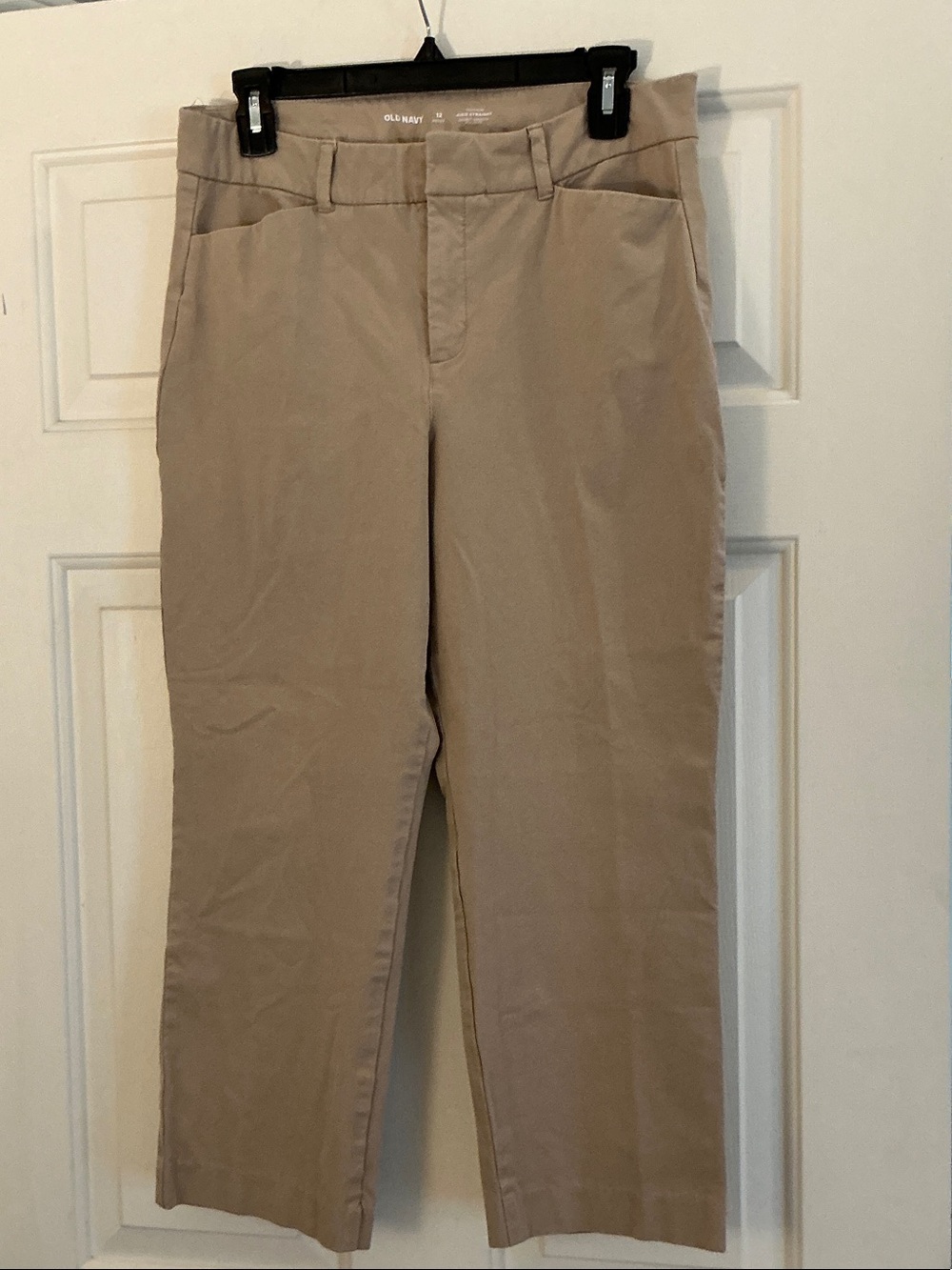 Old Navy Khaki High-Rise Pixie Straight Pants size 12 Petite